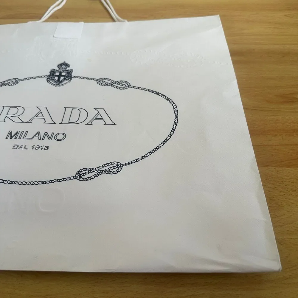 Prada Paper Shopping Bag - white extra large, 22